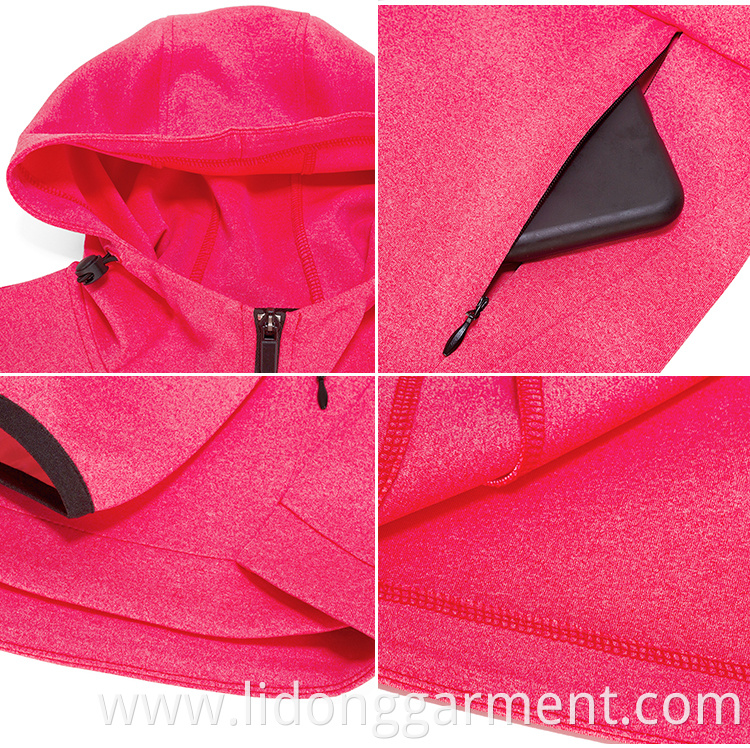 Top Selling China Custom Made Zipper Polyester Jackets With Hoodies Unisex Plain Zip Up Hoodie